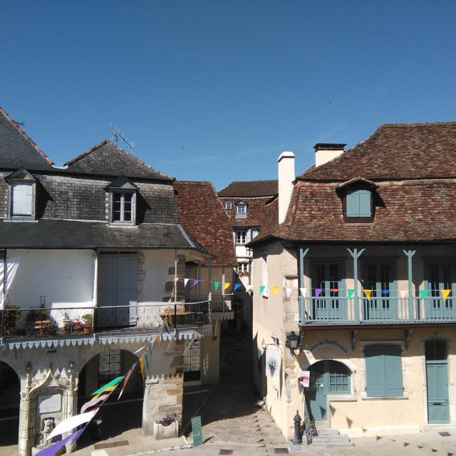 Les toits et les ruelles de Salies-de-Béarn